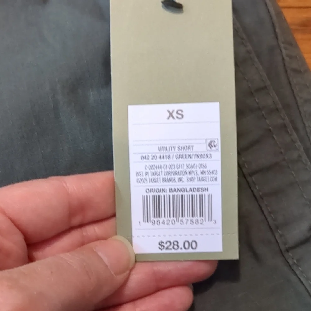 NWT Goodfellow & Co Men's Olive Flat Front Shorts SZ XS